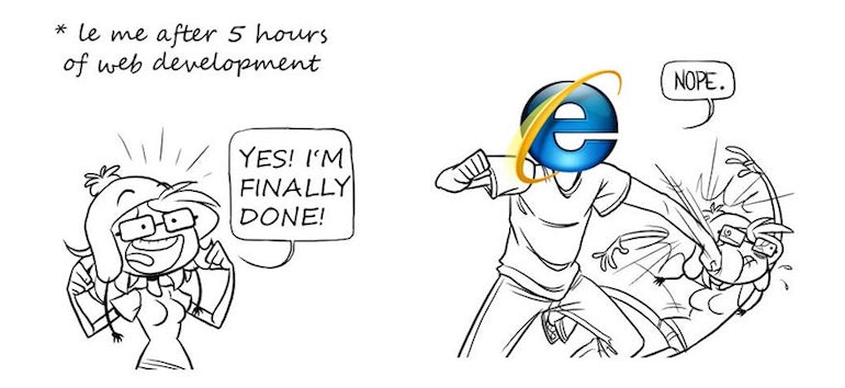 Legacy browser support: internet explorer comic