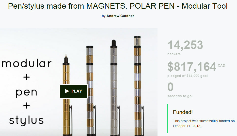 How to Succeed in the Shopify Build A Business Competition: Polar Pens Kickstarter