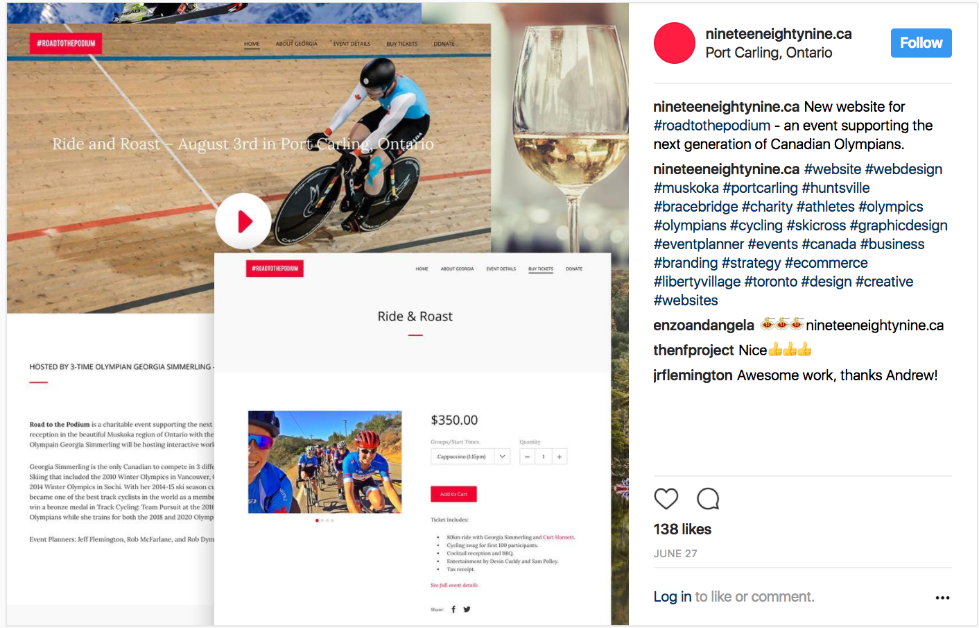 Actionable social media tips: Ninetenn Eighty Nine Instagram