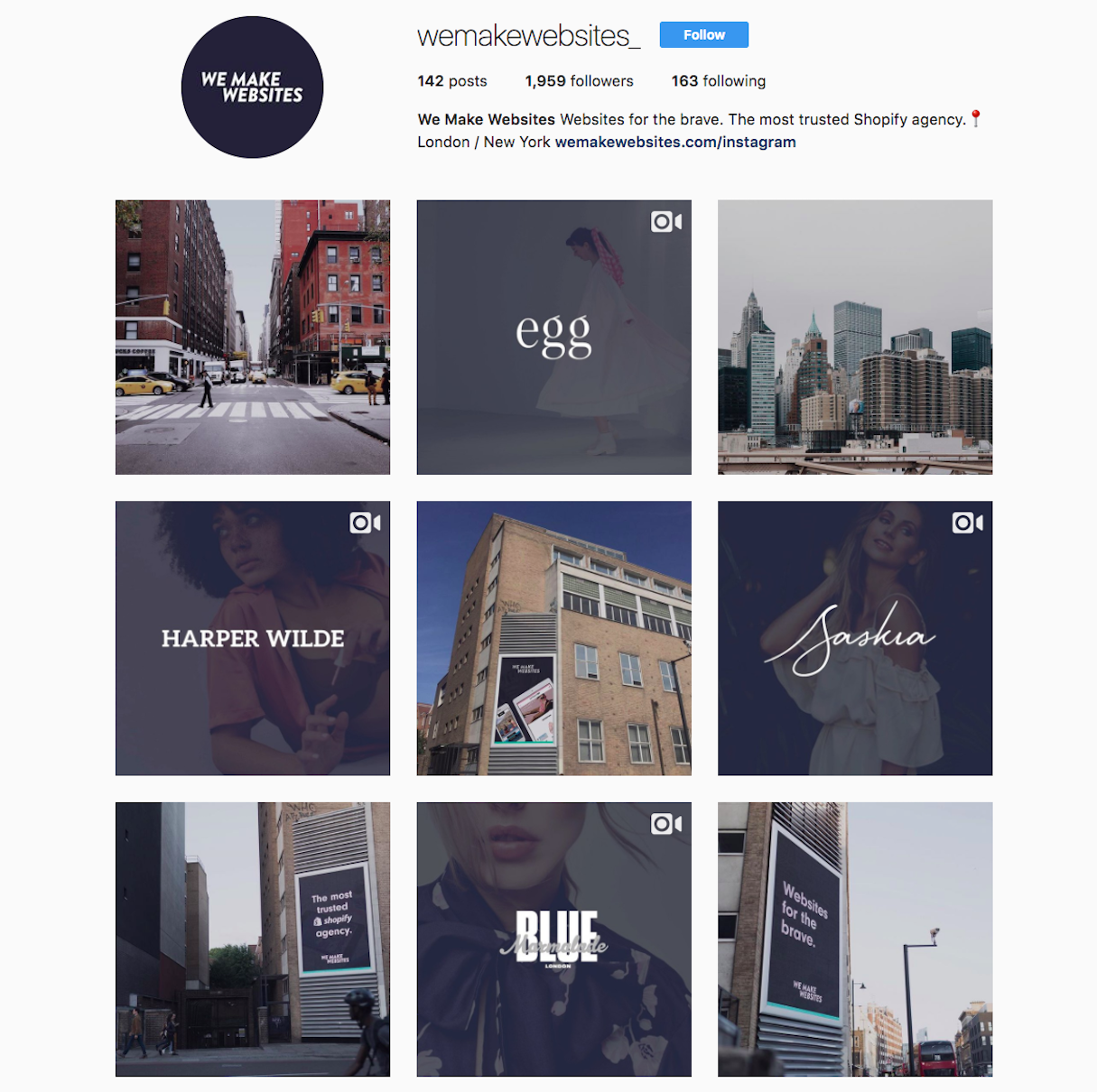 Actionable social media tips: We Make Websites Instagram