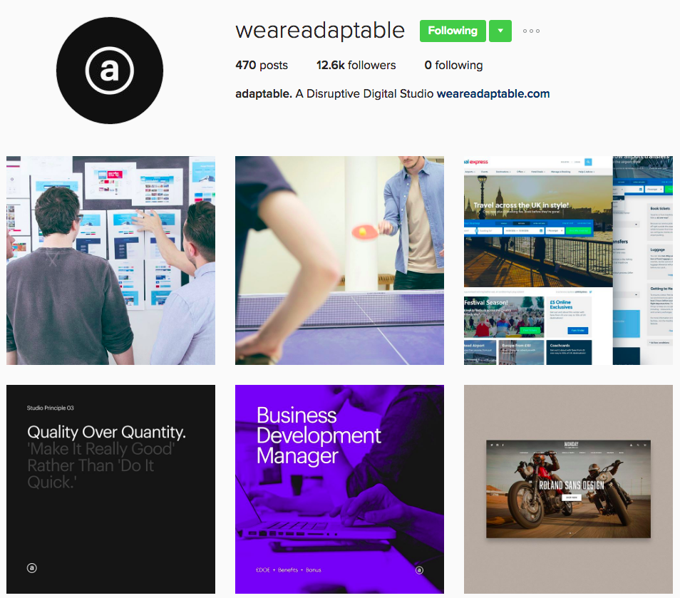 Agencies and Freelancers You Should Follow on Instagram - WeAreAdaptable