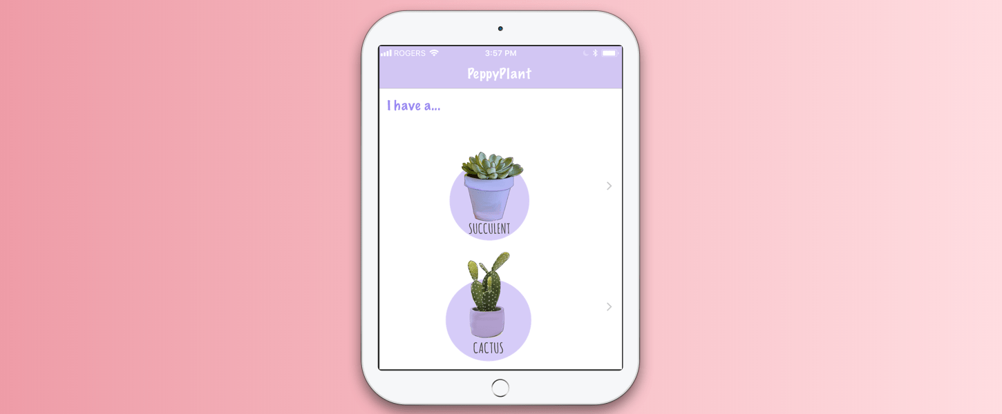 beautifully designed apps: peppy plant