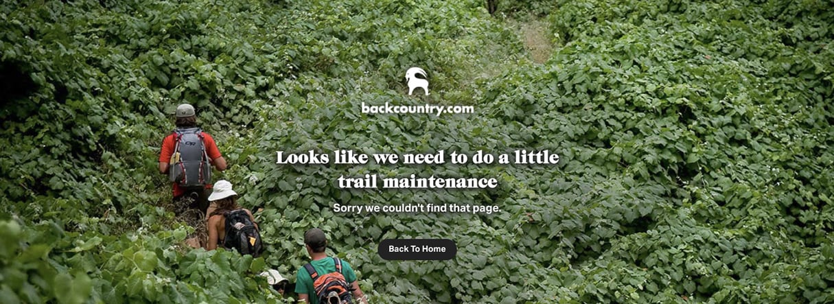 best 404 pages: backcountry