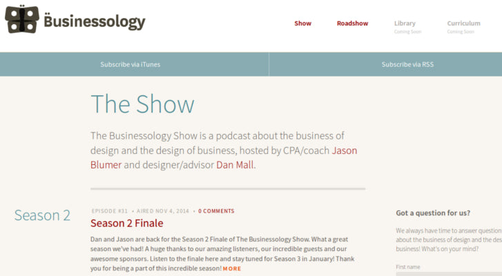 Web Design and Development Podcasts: Businnessology