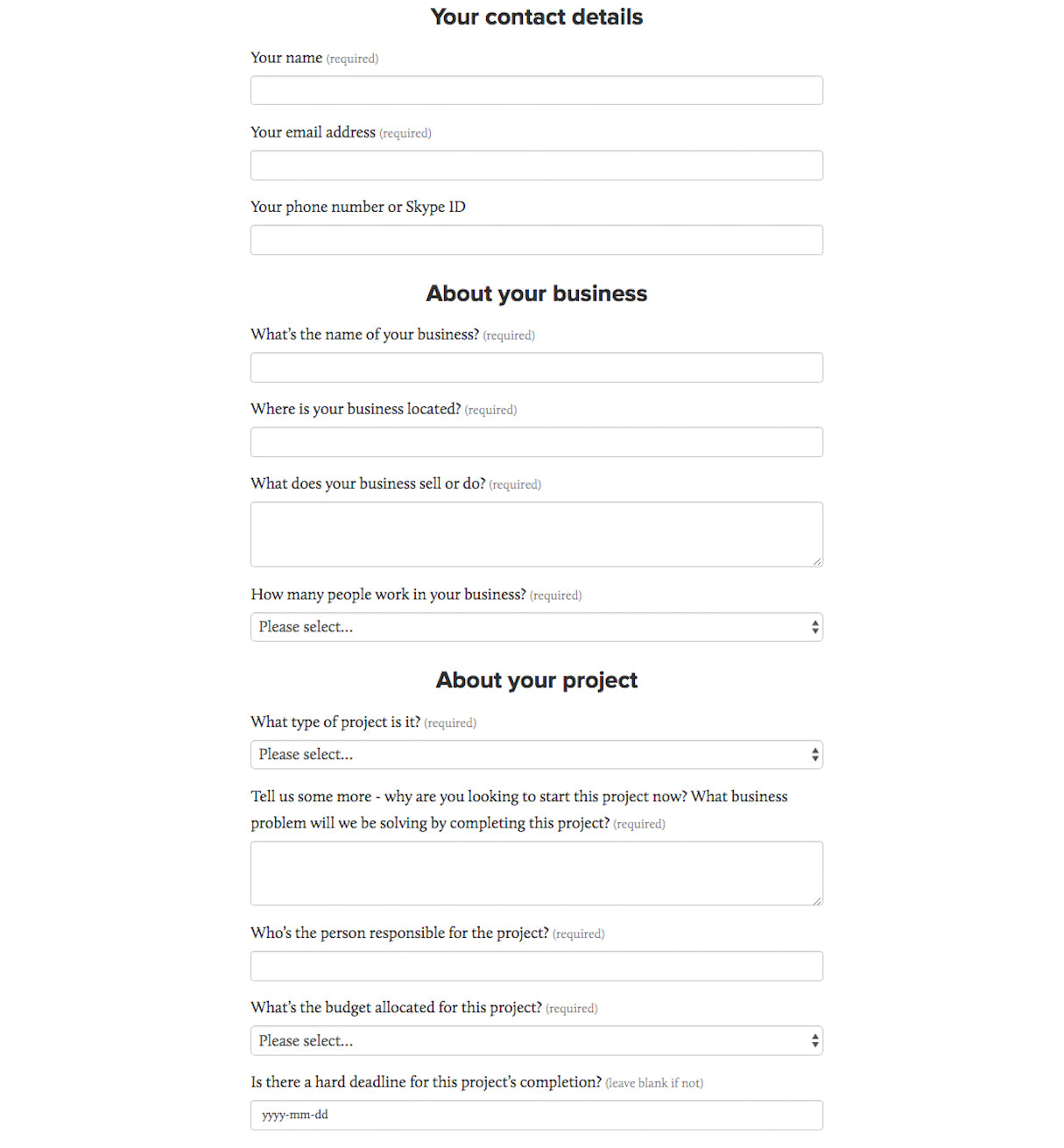 Client Intake Form: Client Form