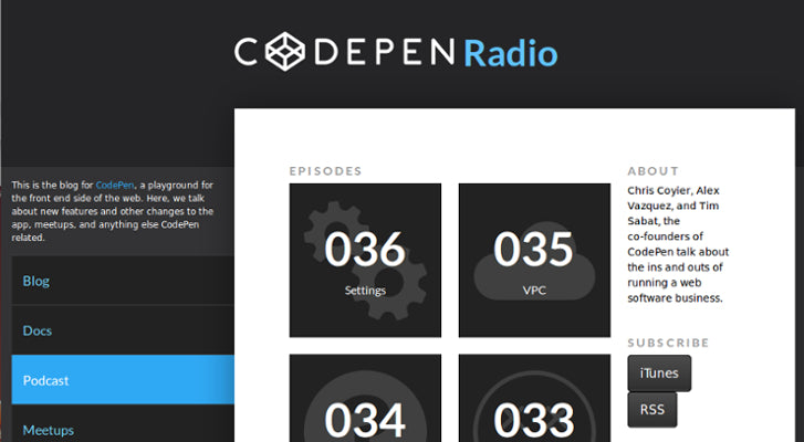 Web Design and Development Podcasts: CodePen Radio