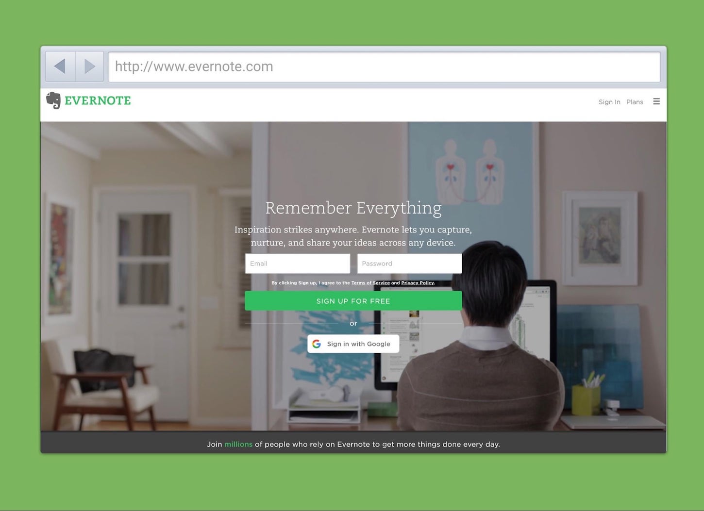 content marketing: evernote