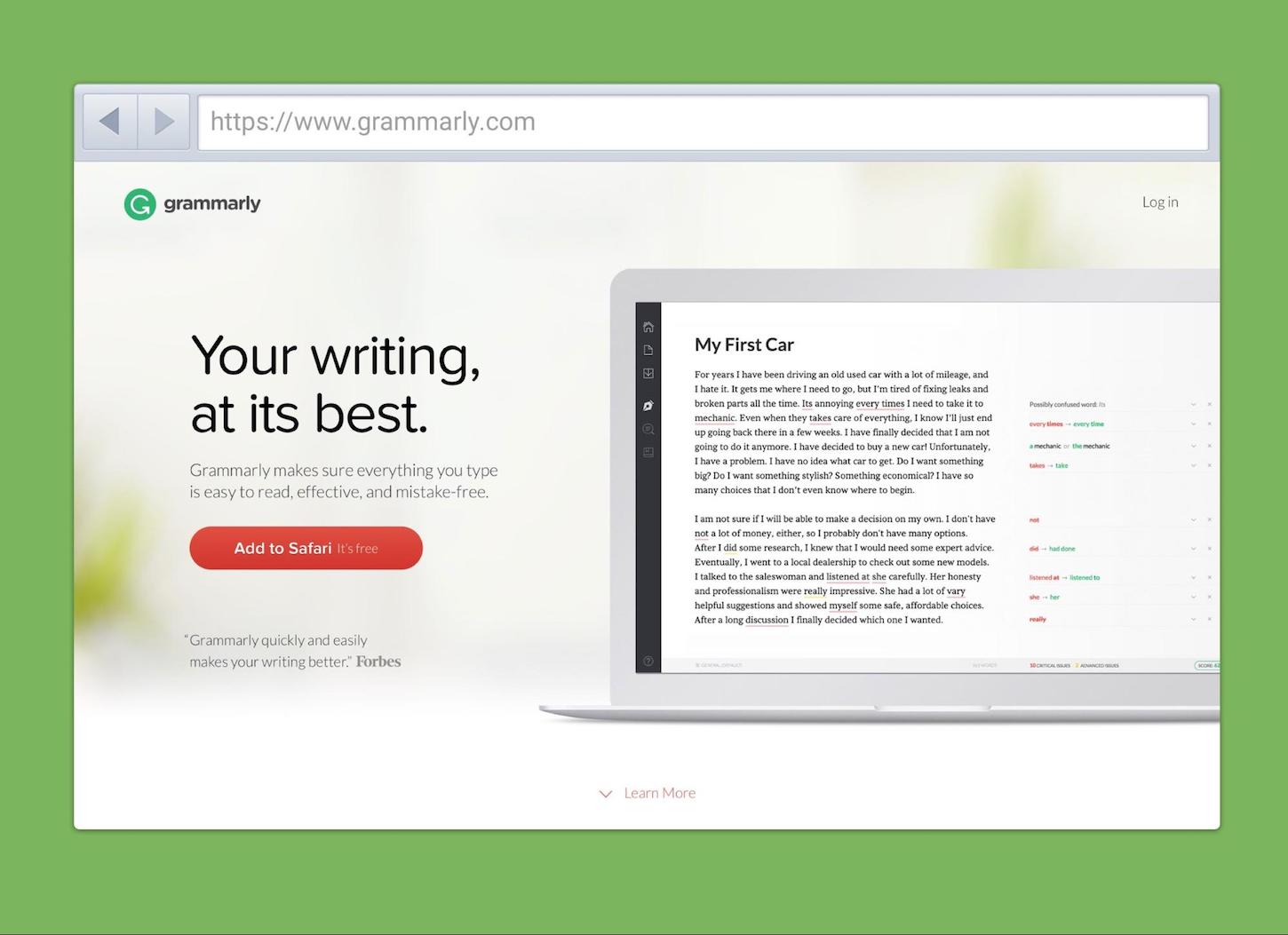 content marketing: grammarly