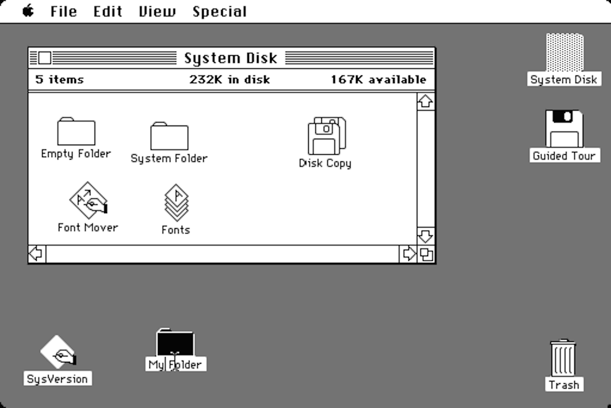 conversational interfaces: macintosh gui