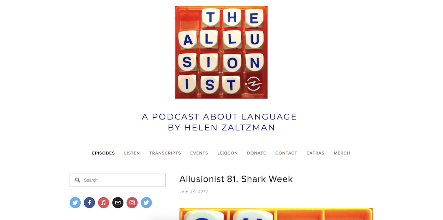 creative podcasts: the allusionist