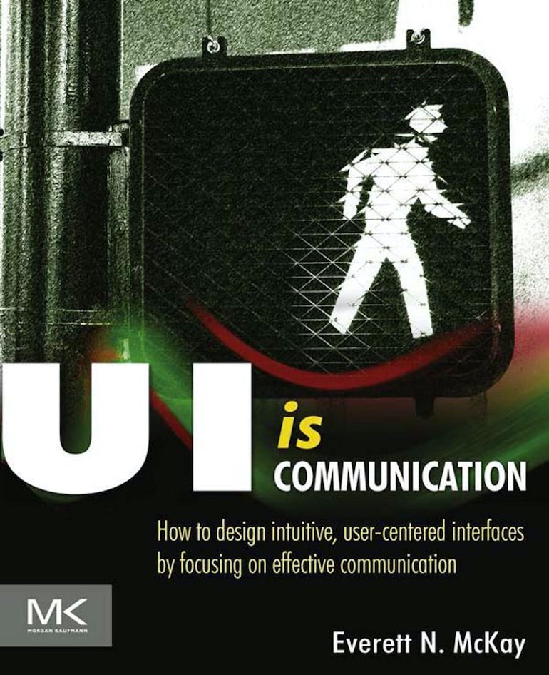 design books: book cover, UI is Communication