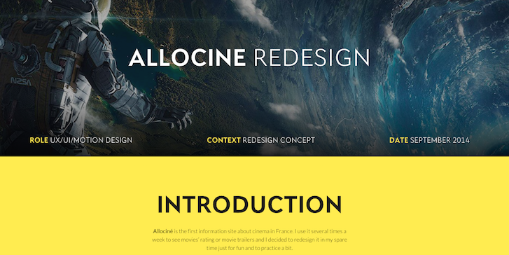 Design case study example: Allocine