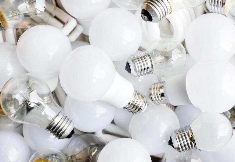 design process: pile of lightbulbs