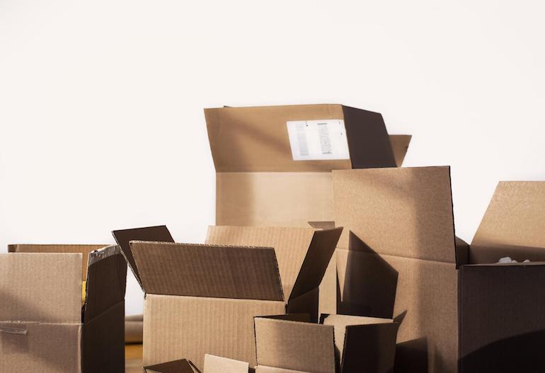 ecommerce store: cardboard boxes