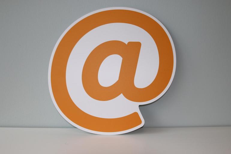 email deliverability: "@" symbol
