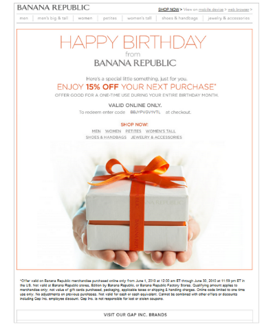 email personalization happy birthday example