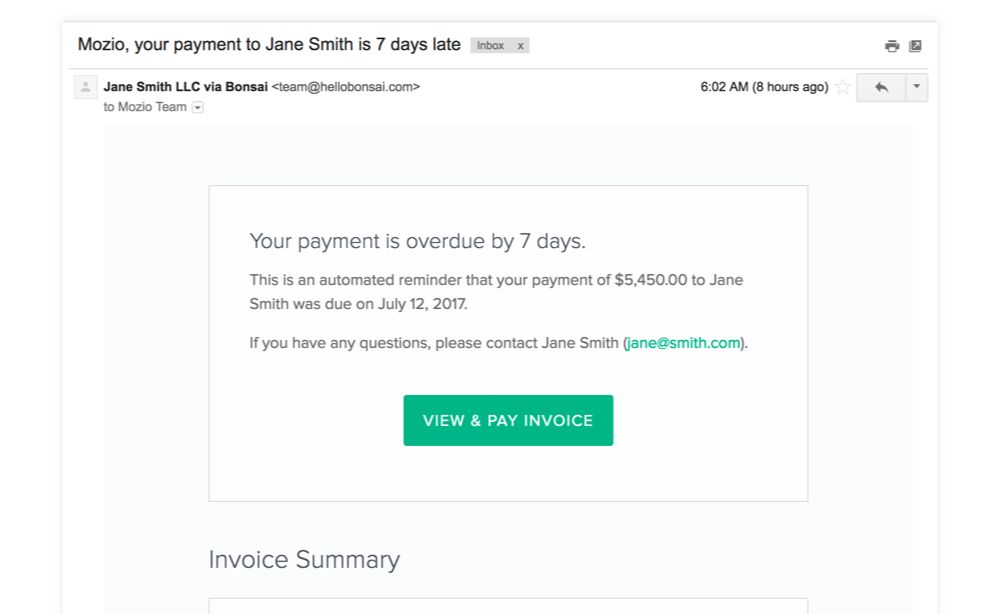 Freelance invoice: Invoicing software
