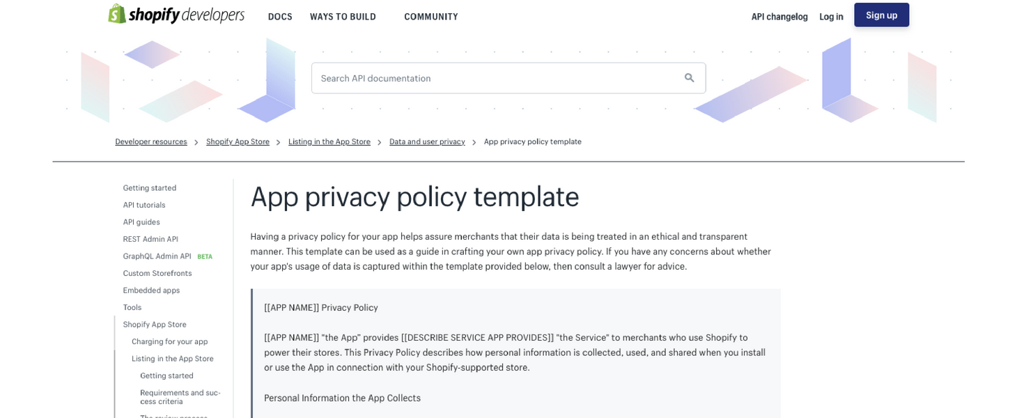 gdpr compliance: privacy policy