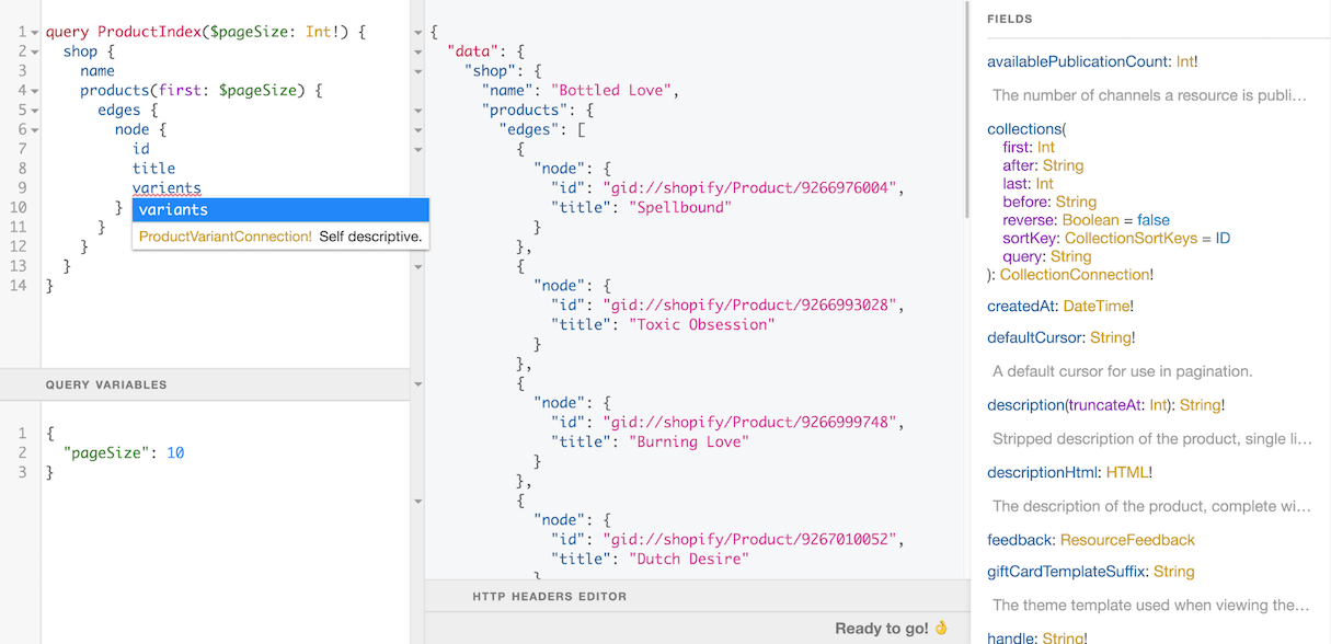 graphql admin api: graphiql