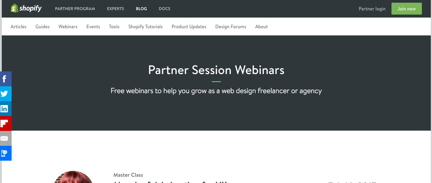 Learn Web Design: Shopify Webinars