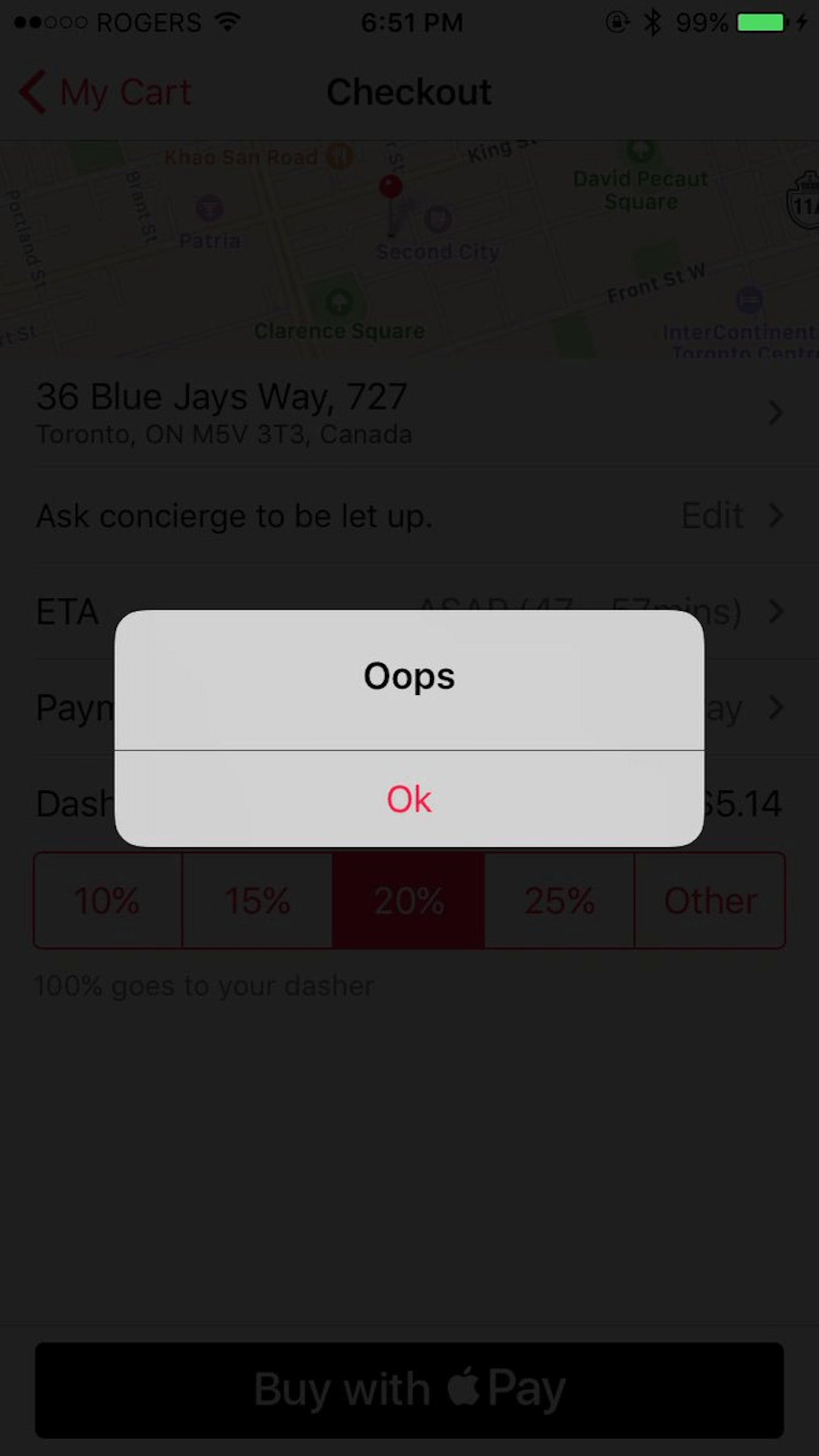 microcopy: a vague error message that just says "Oops" on a mobile app
