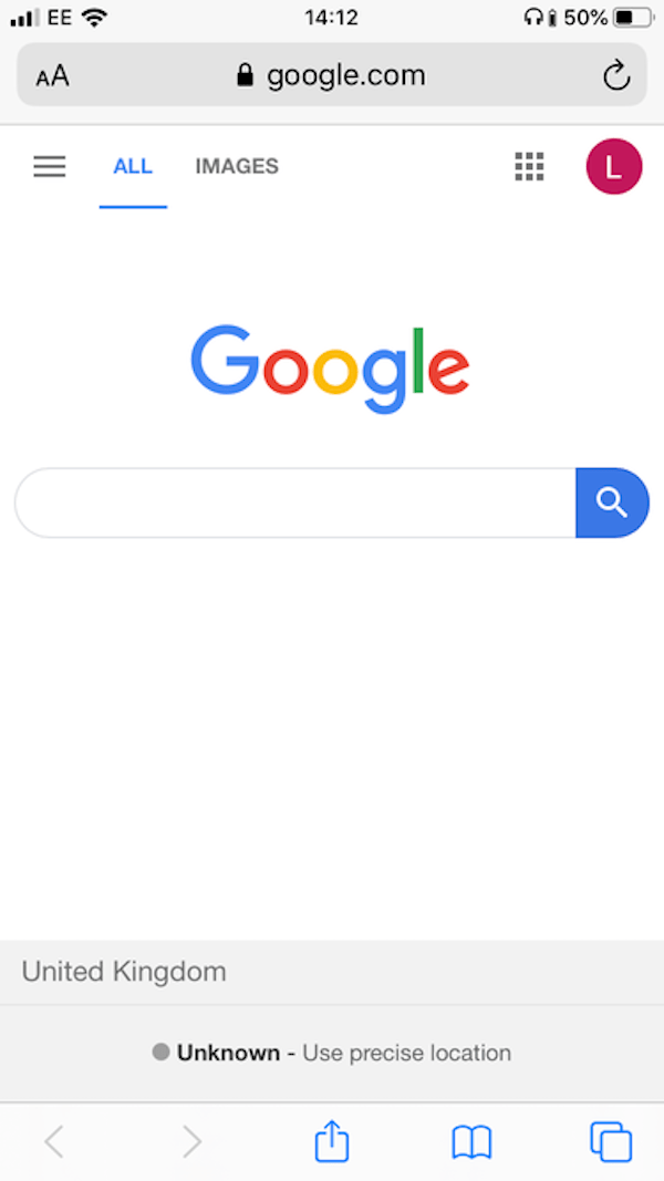 mobile first design: google
