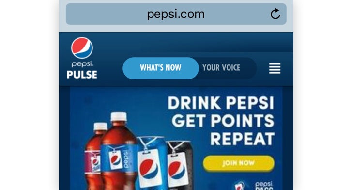 Color Contrast in Mobile Design: Pepsi