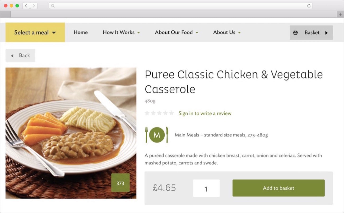 personalizing ecommerce: chicken vegetable casserole, product photography