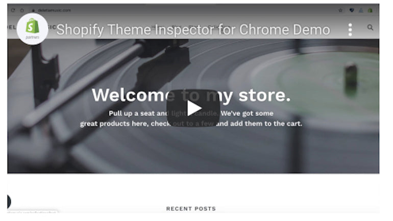 product media: shopify theme inspector demo screenshot