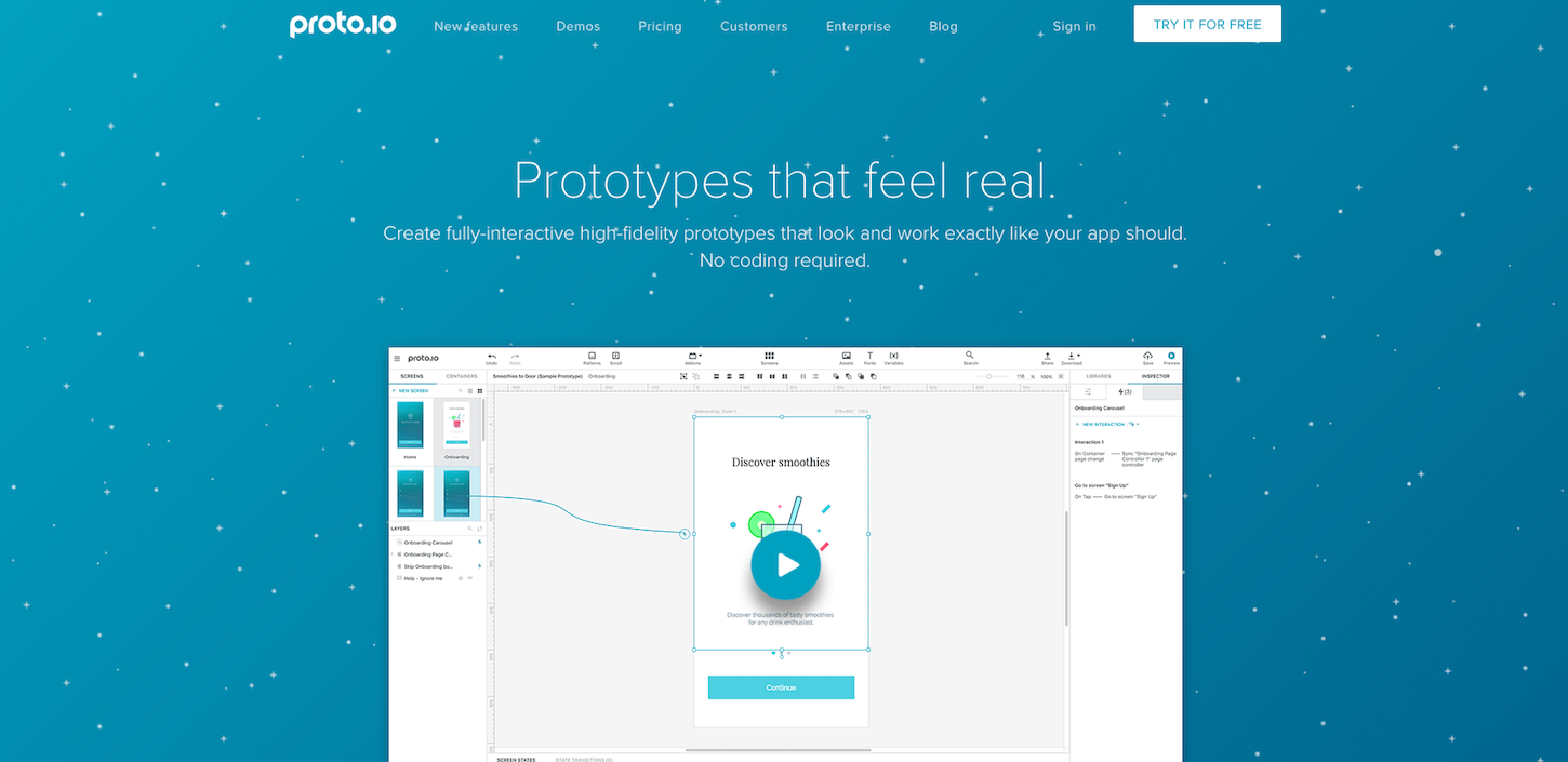 prototyping tools: protoio