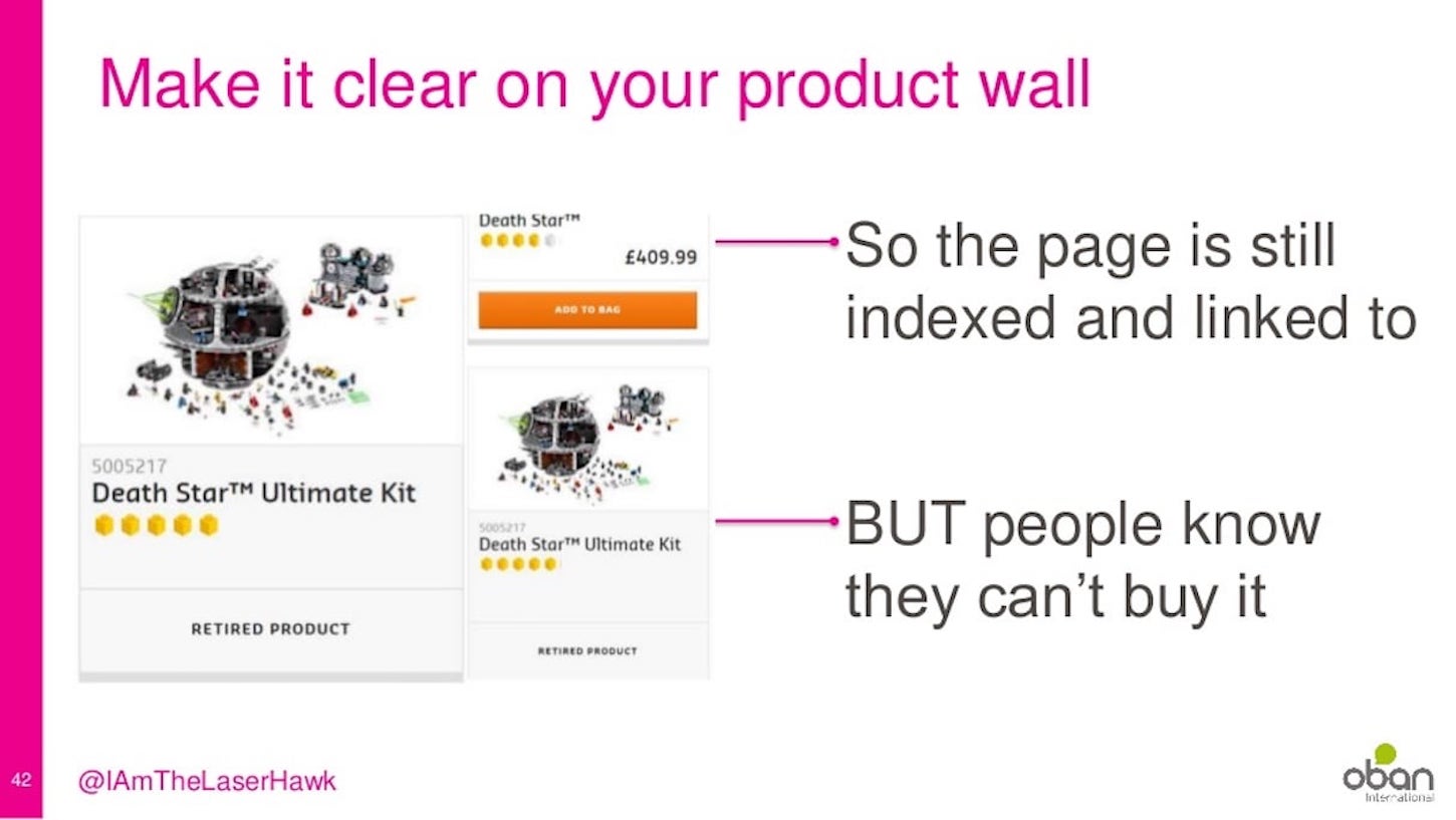 seo tips: product wall