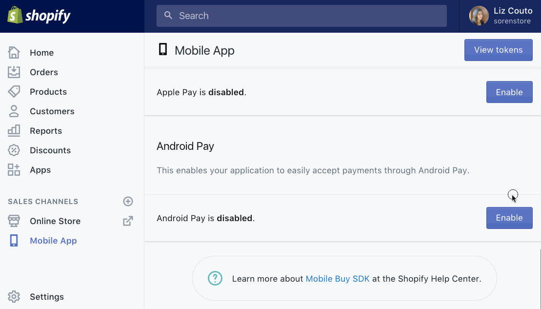 Shopify Android Buy SDK: Enable Android Pay