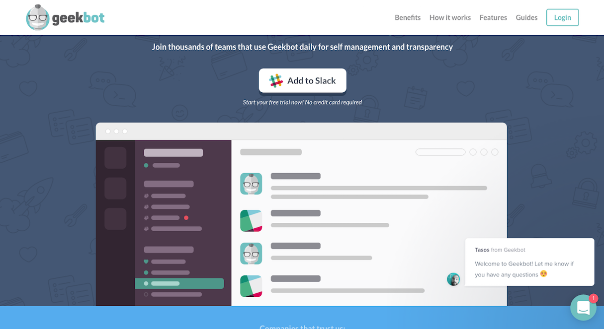 Slack-integrations 2017: Geekbot
