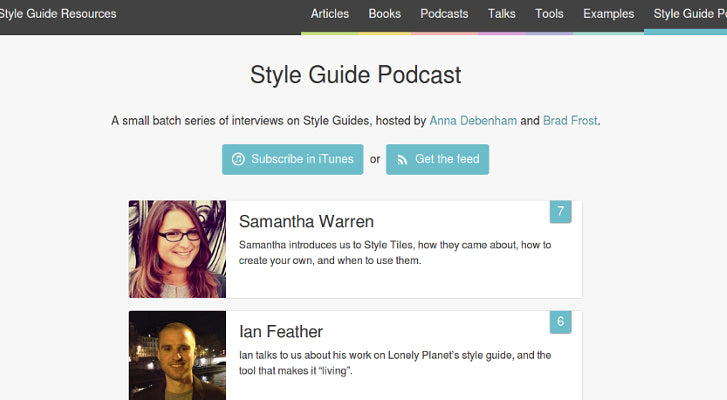 Web Design and Development Podcasts: Style Guide Podcast