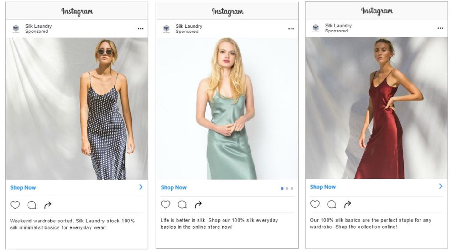 Successful Marketing Campaigns: Silk laundry instagram ad