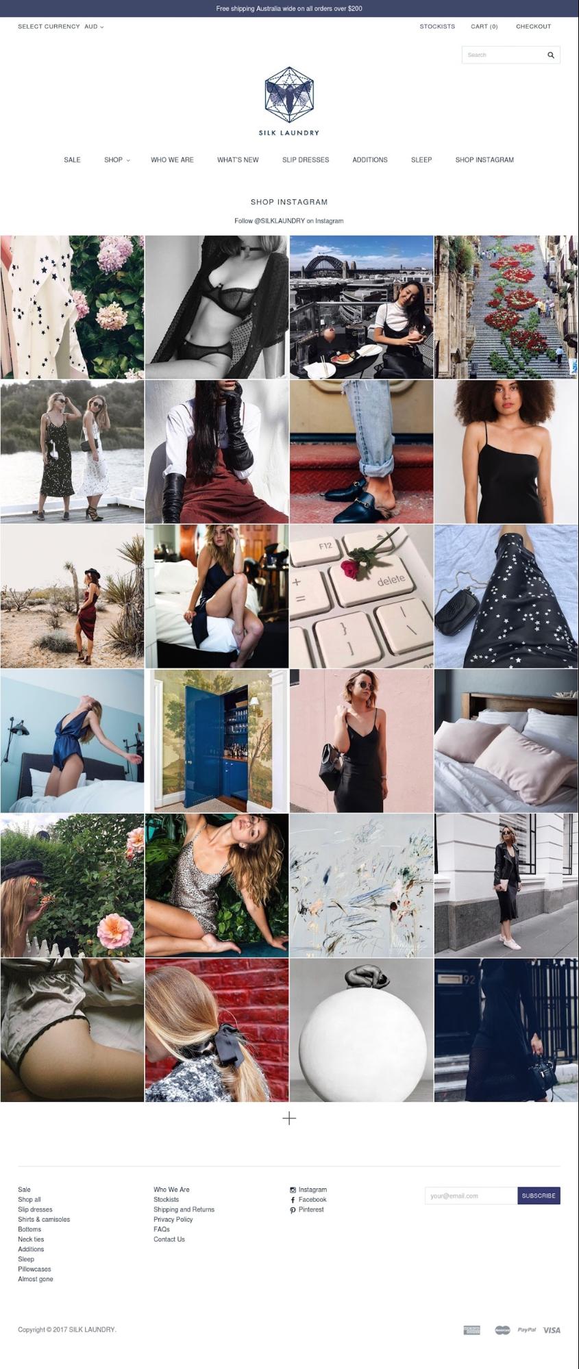 Successful Marketing Campaigns: Silk laundry Shop instagram page
