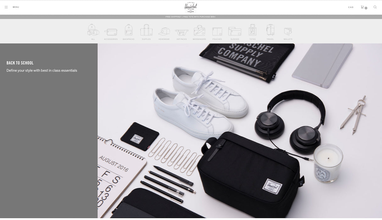 Icons to Enhance Your Ecommerce Website: Herschel