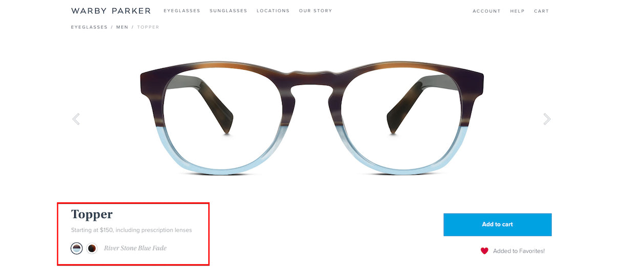 Icons to Enhance Your Ecommerce Website: Warby Parker