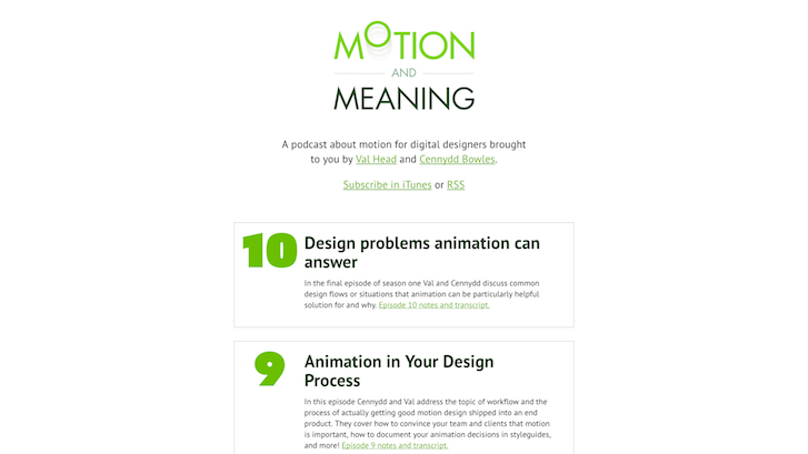 Web Design Podcast: Motion and Meaning