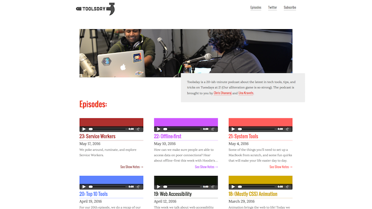 Web Design Podcasts: Toolsday