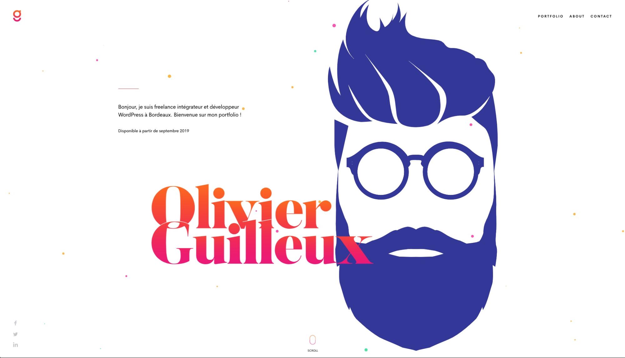 web design portfolio examples: olivier guilleux