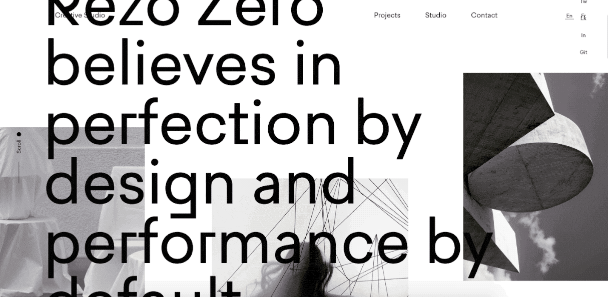 web design portfolio examples: rezo zero
