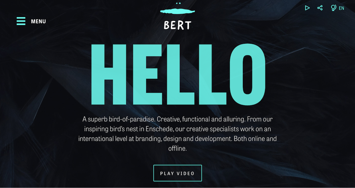 Web design portfolio inspiration: Bert