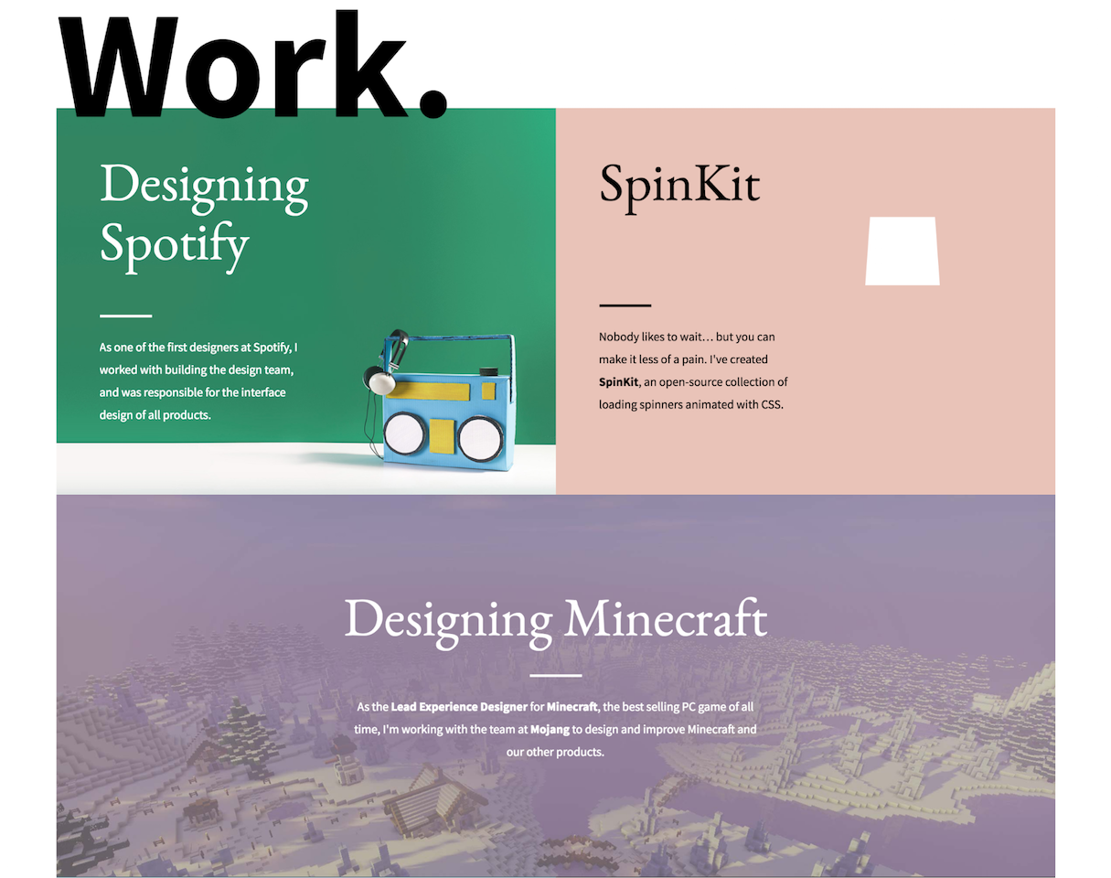 Web design portfolio inspiration: Tobias Ahlin