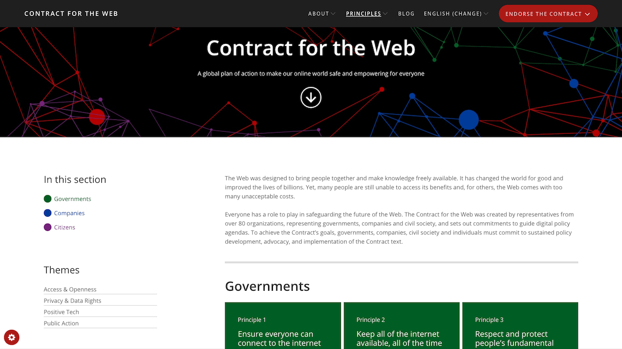 web design trends: contract for the web