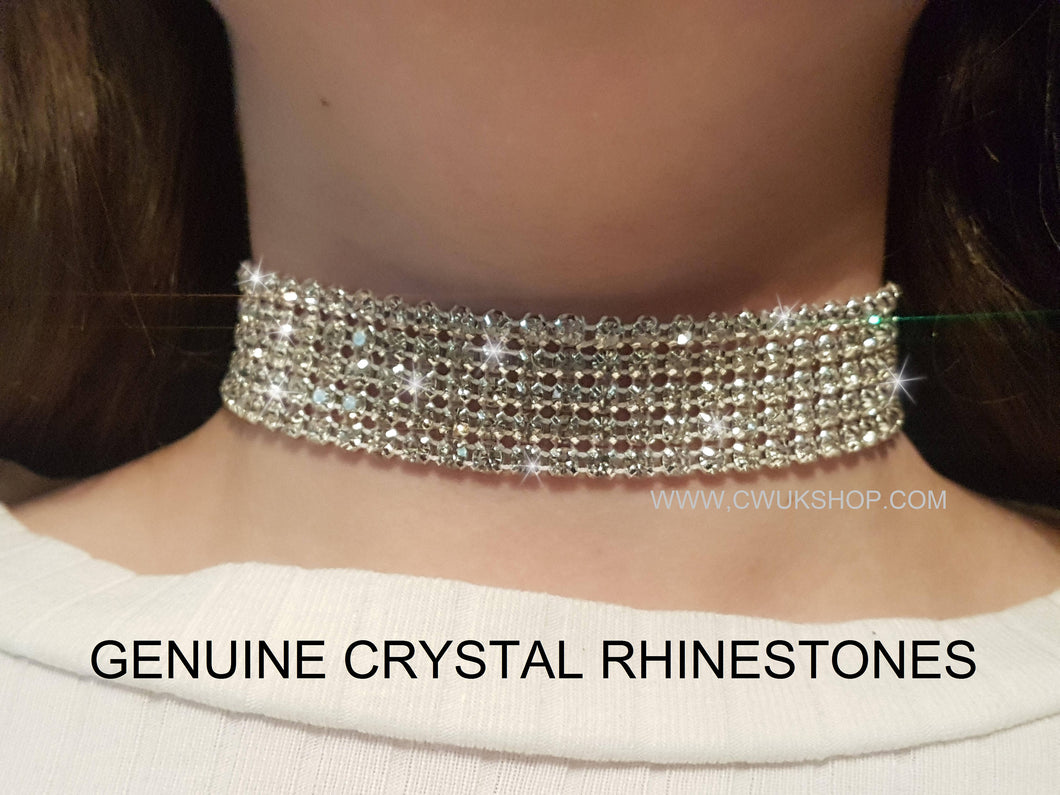 CHOKER NECKLACE  Rhinestone Crystal