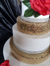 Load image into Gallery viewer, Sequin cake separators, cake dividers,  round or square
