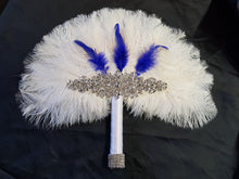 Load image into Gallery viewer, Feather Fan bouquet, Great Gatsby wedding style 1920&#39;s - any colour as custom made
