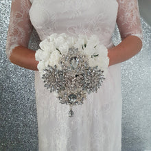 Load image into Gallery viewer, Heart shape brooch bouquet  wedding flowers
