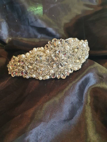 large Vintage couture inspired crystal tiara  hairband ,bridal piece
